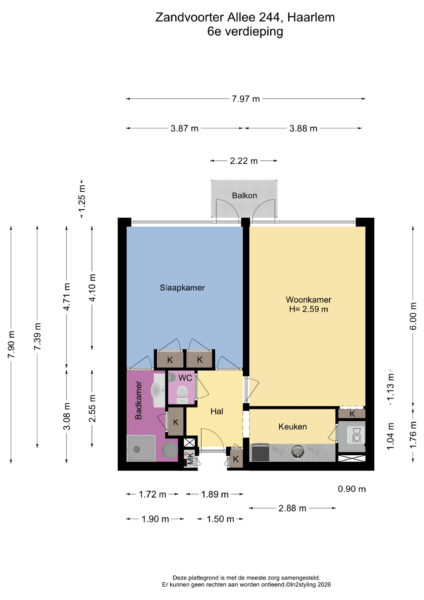 zandvoorter allee 244, haarlem – plattegrond 3