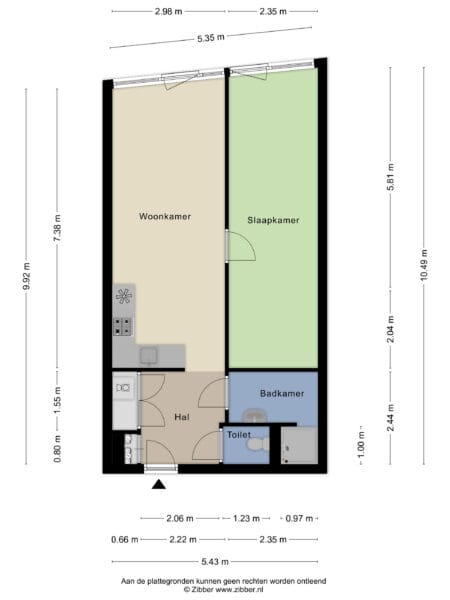 nico andriessenstraat 43a 24, haarlem – plattegrond