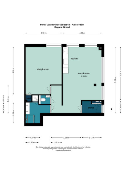 pieter van der doesstraat 61, amsterdam – plattegrond