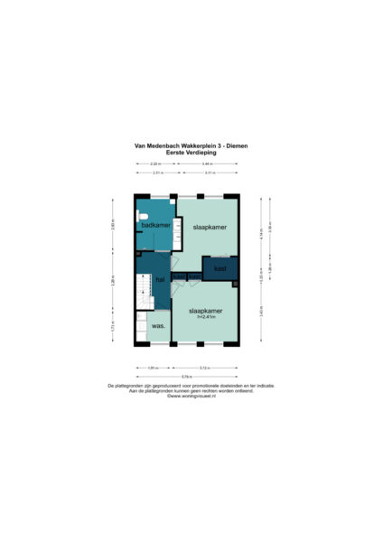 van medenbach wakkerplein 3, diemen – plattegrond 2