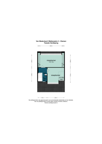 van medenbach wakkerplein 3, diemen – plattegrond 3
