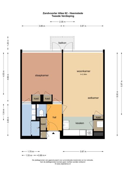 zandvoorter allee 62, haarlem – plattegrond