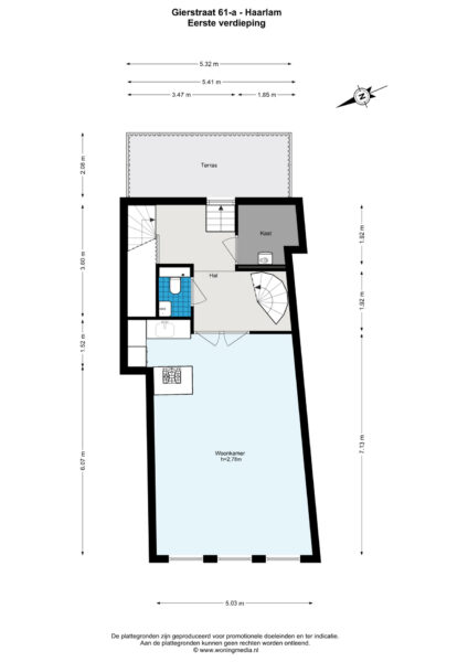 gierstraat 61a, haarlem – plattegrond 2