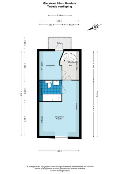 gierstraat 61a, haarlem – plattegrond 3