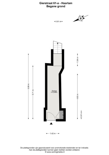 gierstraat 61a, haarlem – plattegrond