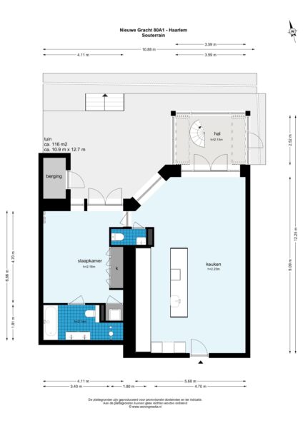 nieuwe gracht 80a 1, haarlem – plattegrond