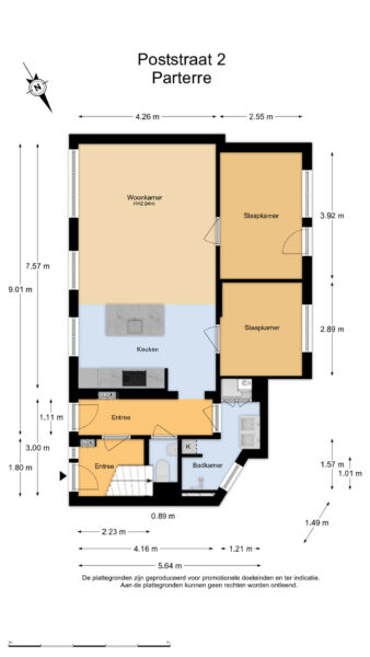 poststraat 2, zandvoort – plattegrond 3