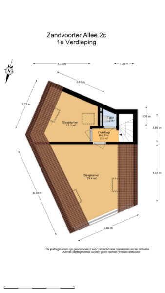 zandvoorter allee 2c, heemstede – plattegrond 2