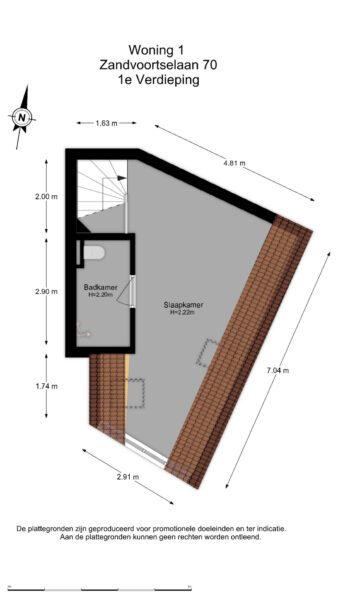 zandvoortselaan 70, heemstede – plattegrond 2