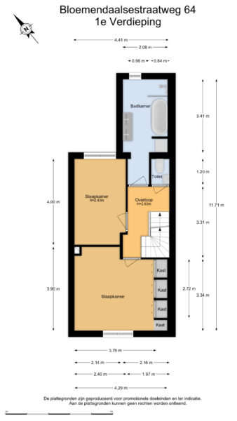bloemendaalsestraatweg 64, santpoort zuid – plattegrond 3