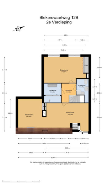 blekersvaartweg 12b, heemstede – plattegrond 4