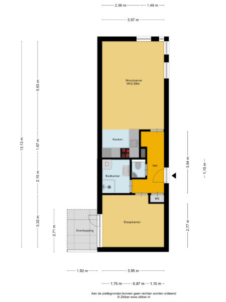 bloemhofstraat 22a, haarlem – plattegrond 2