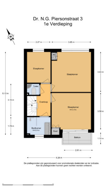 dr. n.g. piersonstraat 3, heemstede – plattegrond 3