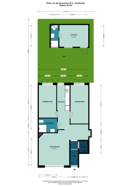 pieter van der doesstraat 36h, amsterdam – plattegrond