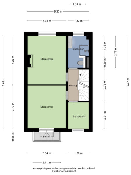overtonweg 7, haarlem – plattegrond 3