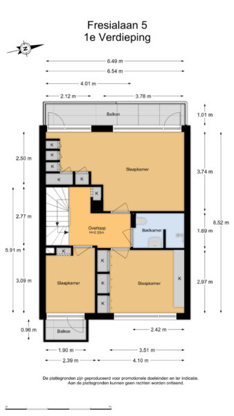 fresialaan 5, heemstede – plattegrond 3