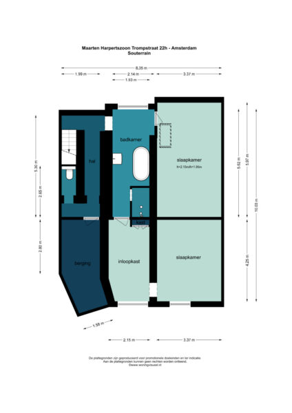 maarten harpertszoon trompstraat 22h, amsterdam – plattegrond