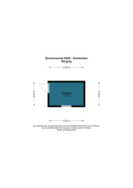 burmanstraat 24h, amsterdam – plattegrond 3