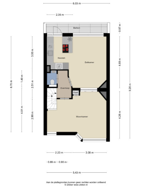vondelweg 16rd, haarlem – plattegrond