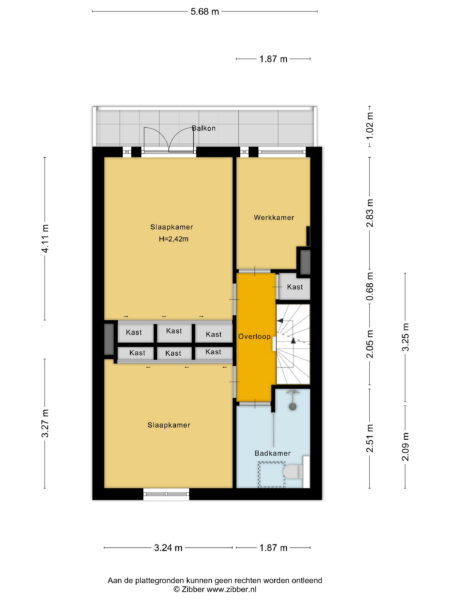 doverstraat 6, haarlem – plattegrond 3