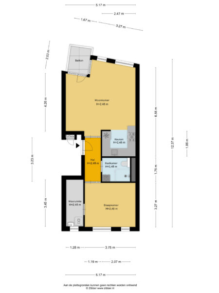 gierstraat 6f, haarlem – plattegrond