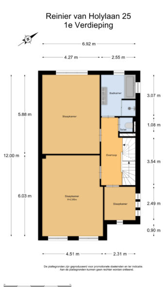 reinier van holylaan 25, heemstede – plattegrond 3