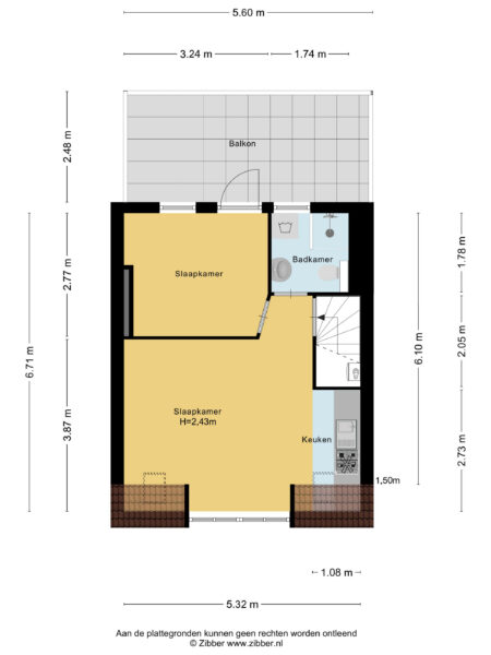 teding van berkhoutstraat 61, haarlem – plattegrond 3