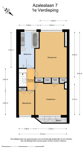 azalealaan 7, heemstede – plattegrond 3