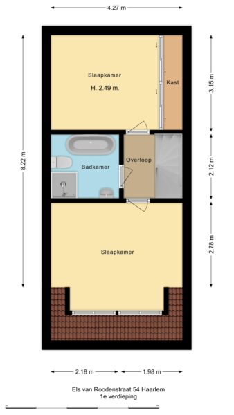 els van roodenstraat 54, haarlem – plattegrond 2