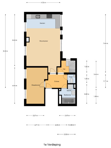 spaarne 113, haarlem – plattegrond 2