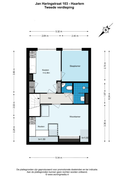 jan haringstraat 103, haarlem – plattegrond 2