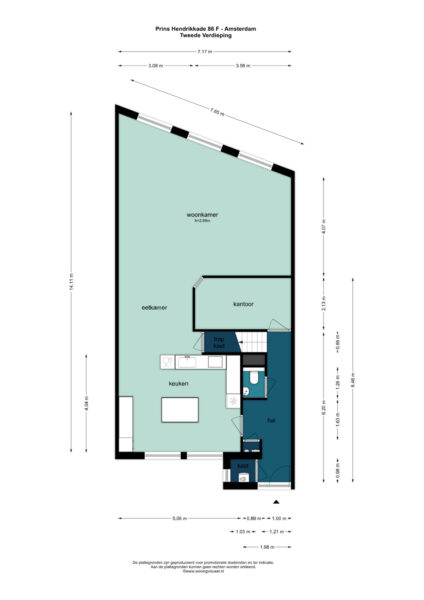 prins hendrikkade 86f, amsterdam – plattegrond 2