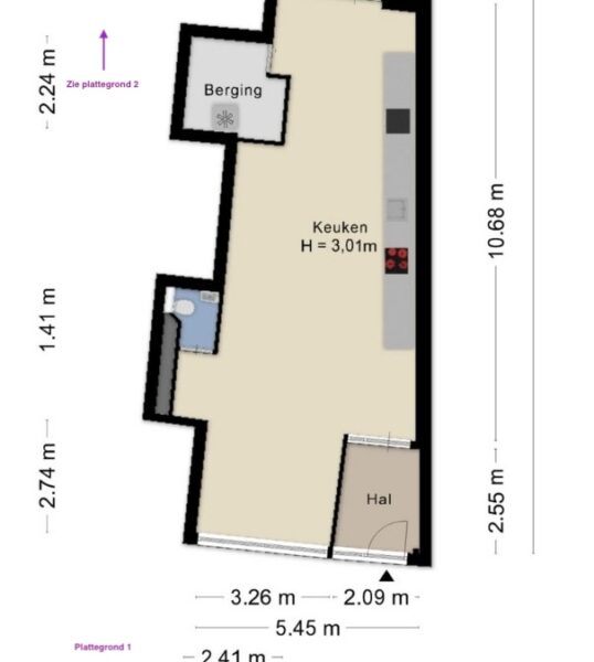 nassaulaan 68, haarlem – plattegrond 3
