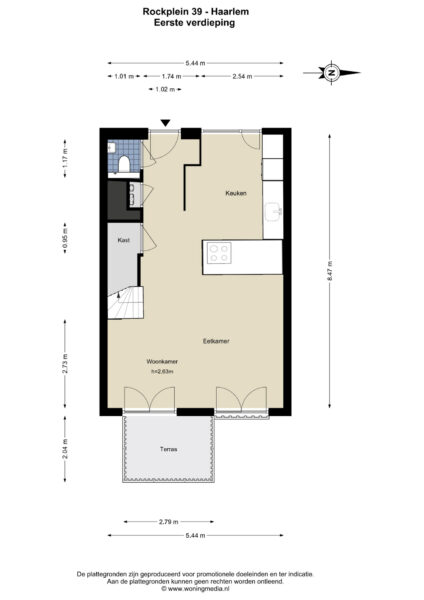 rockplein 39, haarlem – plattegrond