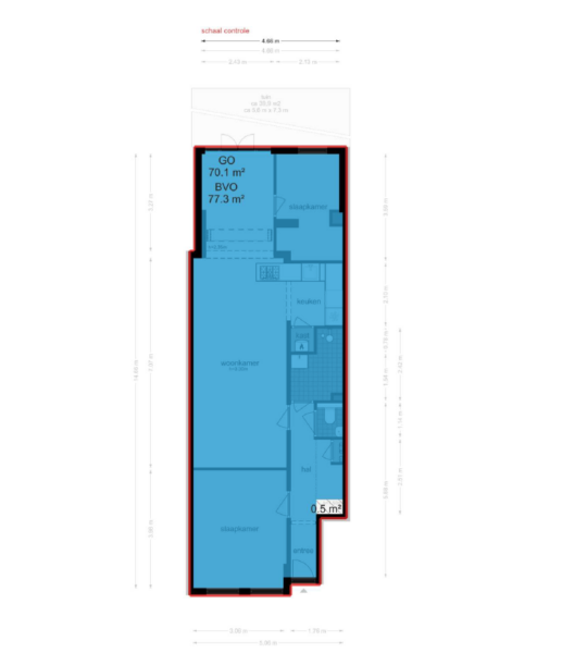 vrolikstraat 236h, amsterdam – plattegrond 2