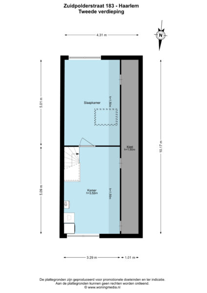 zuidpolderstraat 183, haarlem – plattegrond 3