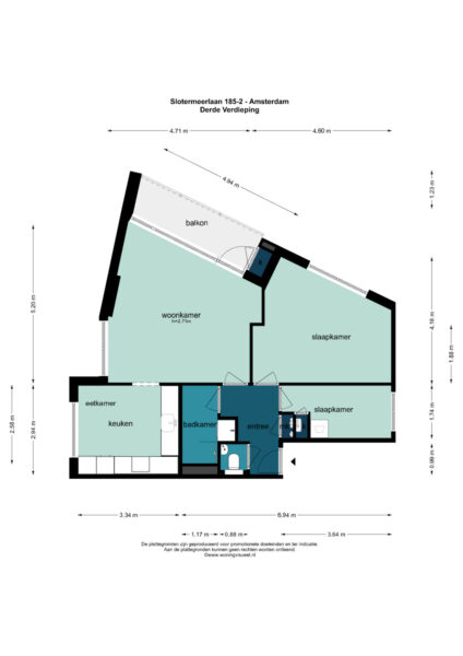 slotermeerlaan 185 2, amsterdam – plattegrond 2