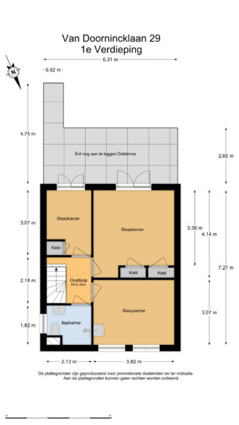 van doornincklaan 29, bennebroek – plattegrond 3