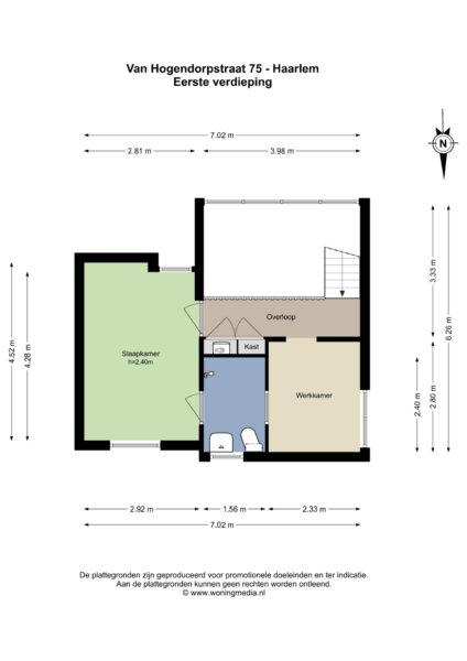 van hogendorpstraat 75, haarlem – plattegrond 3
