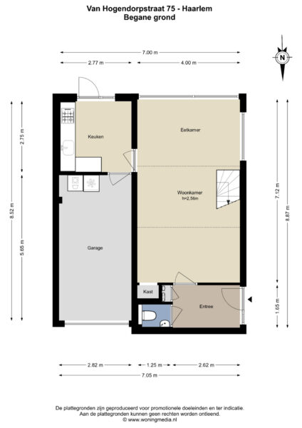 van hogendorpstraat 75, haarlem – plattegrond