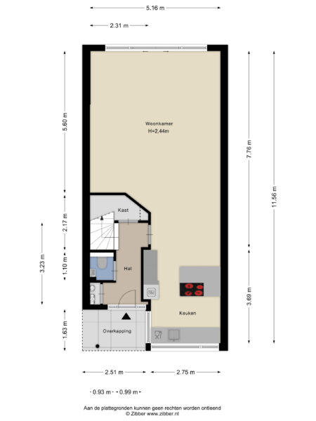 zwanebloembocht 156, velserbroek – plattegrond