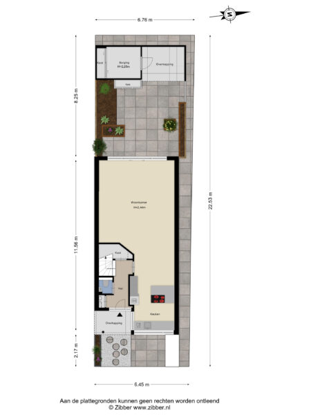 zwanebloembocht 156, velserbroek – plattegrond 2
