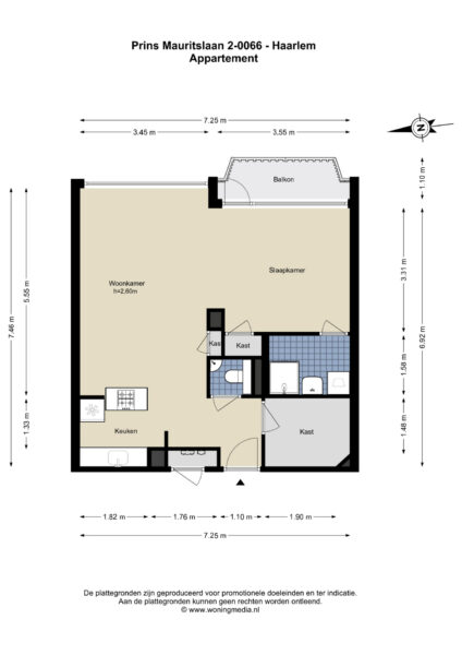 prins mauritslaan 2 0066, haarlem – plattegrond