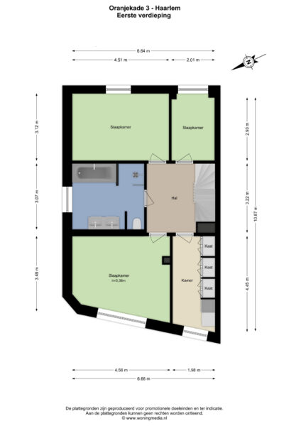oranjekade 3, haarlem – plattegrond 3