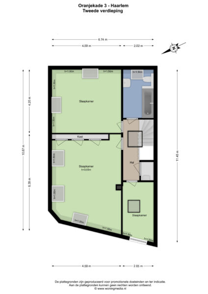 oranjekade 3, haarlem – plattegrond 4