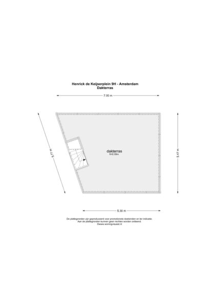 henrick de keijserplein 9h, amsterdam – plattegrond 2