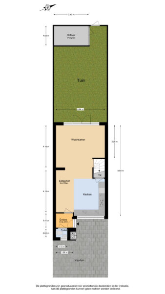 schoollaan 125, bennebroek – plattegrond