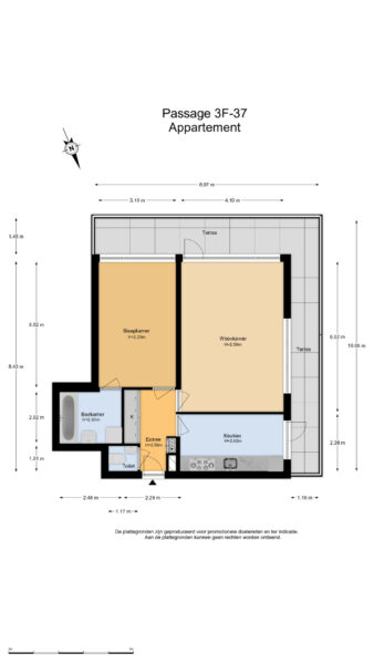 passage 3f 37, zandvoort – plattegrond 4