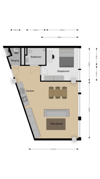nobelstraat 19a 10, haarlem – plattegrond 2