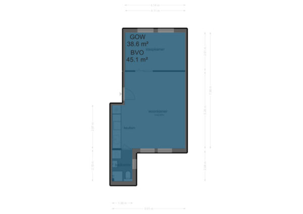 tolstraat 138 1l, amsterdam – plattegrond 2